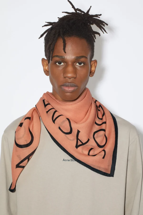 Quadratischer Wollschal Mit Logo>Acne Studios Hot