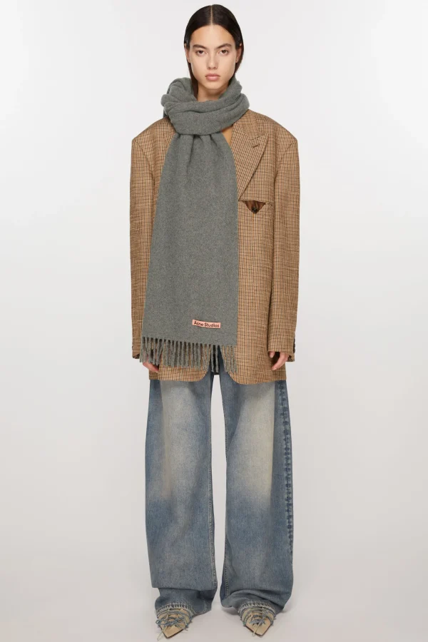 Schmaler Fransen-Schal Aus Kaschmir>Acne Studios Sale