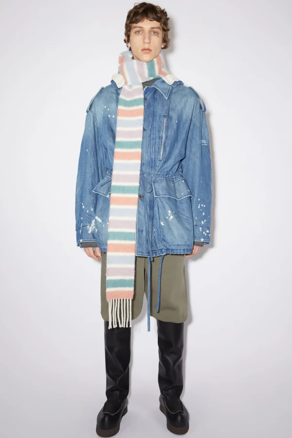 Schmaler Fransenschal Aus Woll-Alpaka-Mix>Acne Studios Store