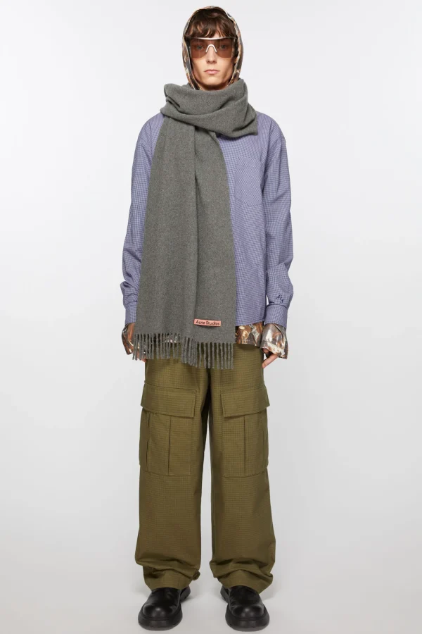 Schmaler Fransen-Schal Aus Kaschmir>Acne Studios Sale