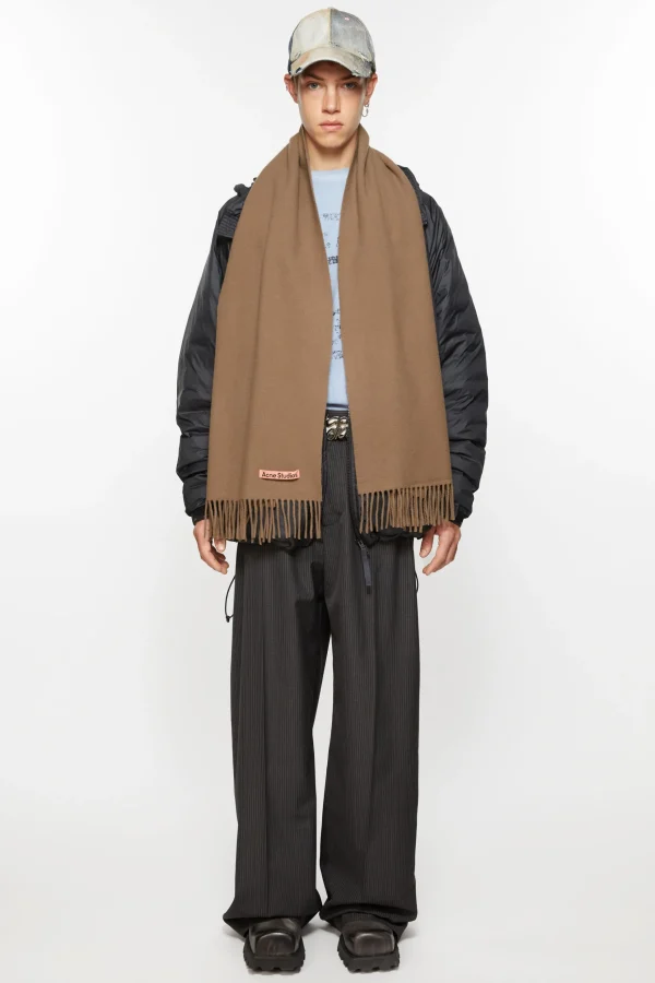 Schmaler Fransen-Schal Aus Wolle>Acne Studios New