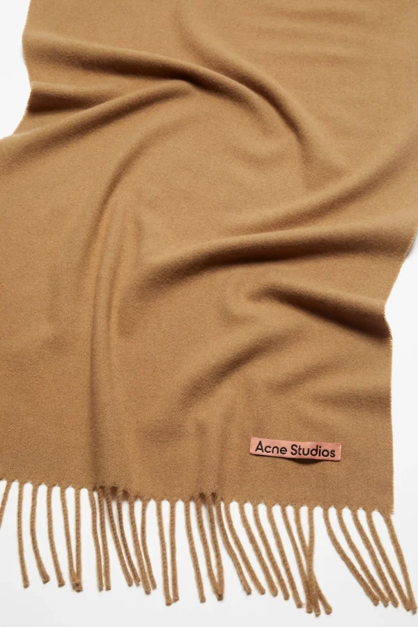 Schmaler Fransen-Schal Aus Kaschmir>Acne Studios Outlet
