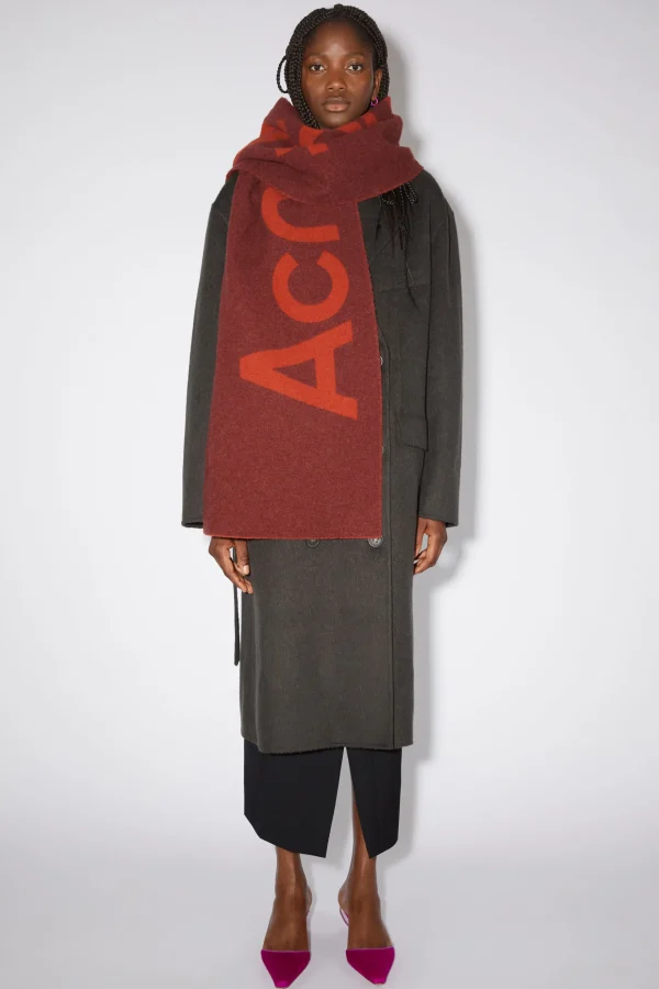 Schmaler Schal Mit Logo-Jacquardmuster>Acne Studios Hot