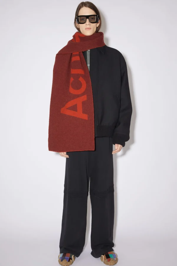 Schmaler Schal Mit Logo-Jacquardmuster>Acne Studios Hot