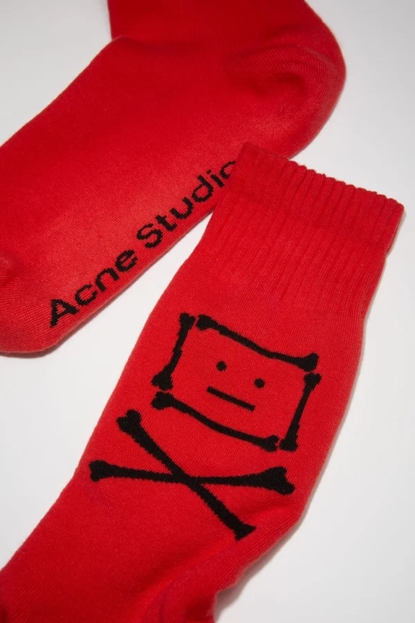 Socken Mit Totenkopf-Face>Acne Studios Flash Sale