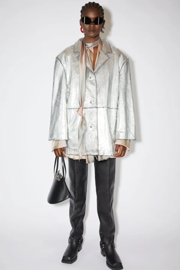 Sprayed Leather Jacket>Acne Studios New