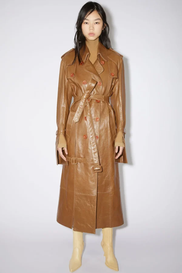 Trenchcoat Aus Leder>Acne Studios Outlet