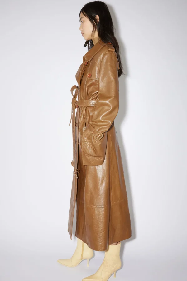 Trenchcoat Aus Leder>Acne Studios Outlet