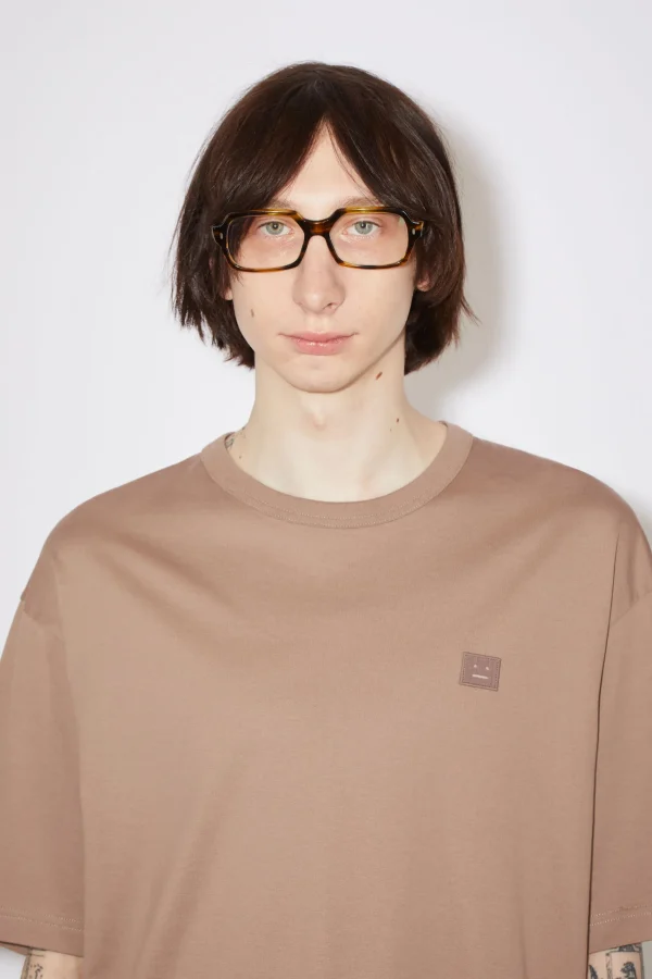 T-Shirt Mit Face-Aufnaher>Acne Studios Cheap