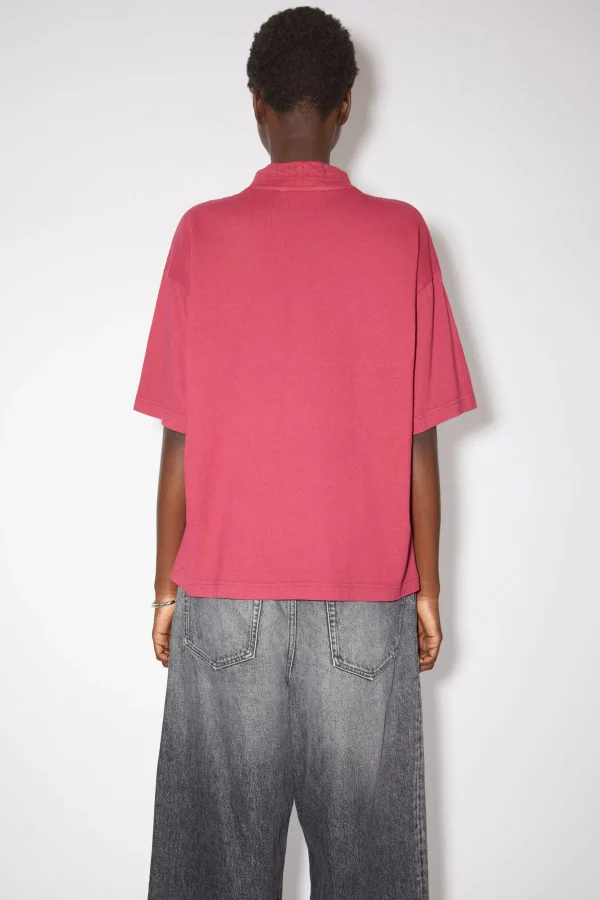 T-Shirt Mit Logo-Tape>Acne Studios Store