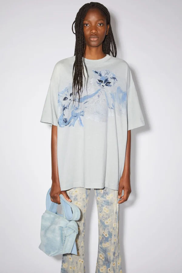 T-Shirt Mit Print>Acne Studios Store