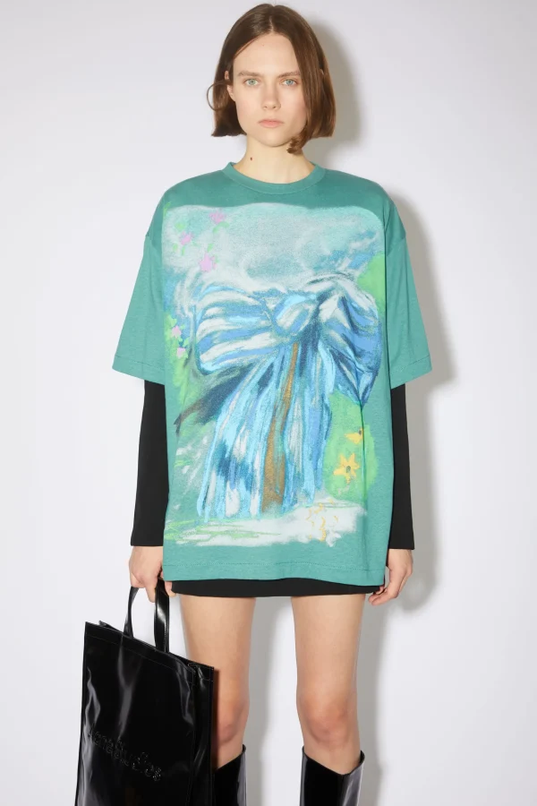 T-Shirt Mit Print>Acne Studios Store