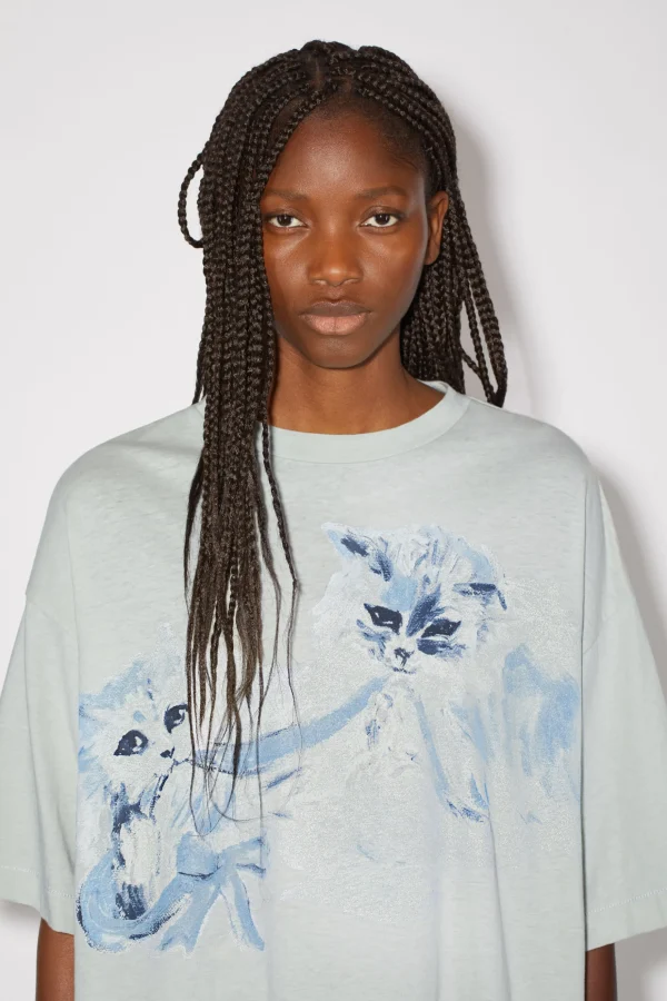 T-Shirt Mit Print>Acne Studios Store