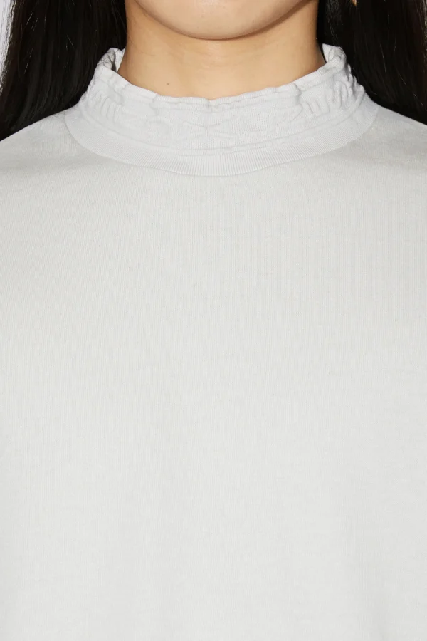 T-Shirt Mit Rundhalsausschnitt Und Logo-Tape>Acne Studios New