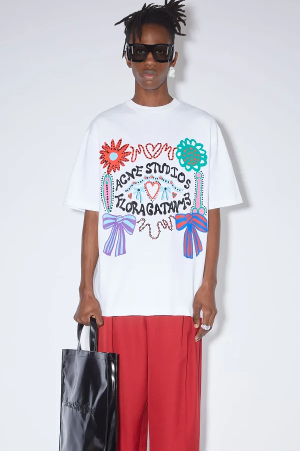 T-Shirt Mit Siebdruck>Acne Studios Online