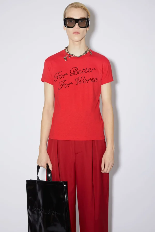 T-Shirt Mit Strasssteinen>Acne Studios Fashion