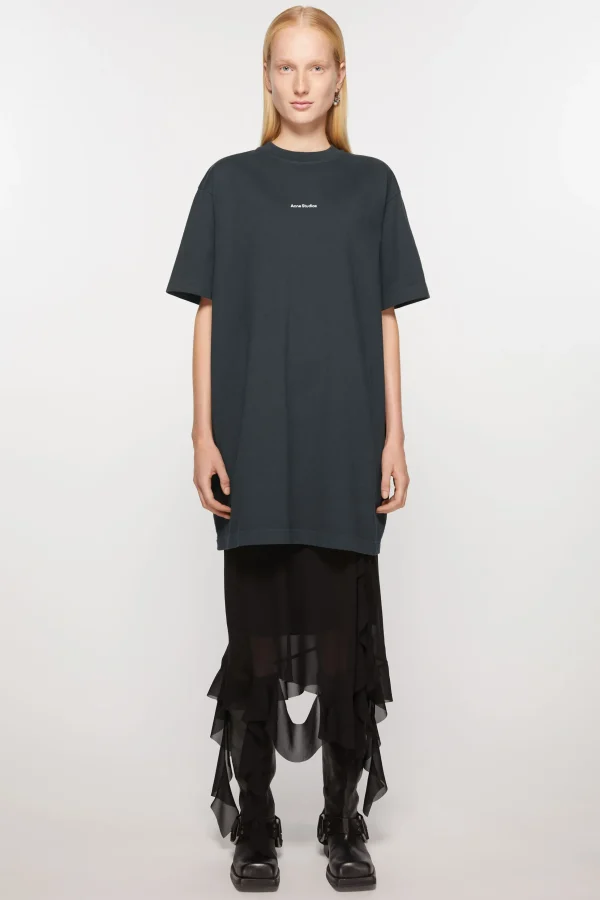 T-Shirt-Kleid Mit Logo>Acne Studios Store