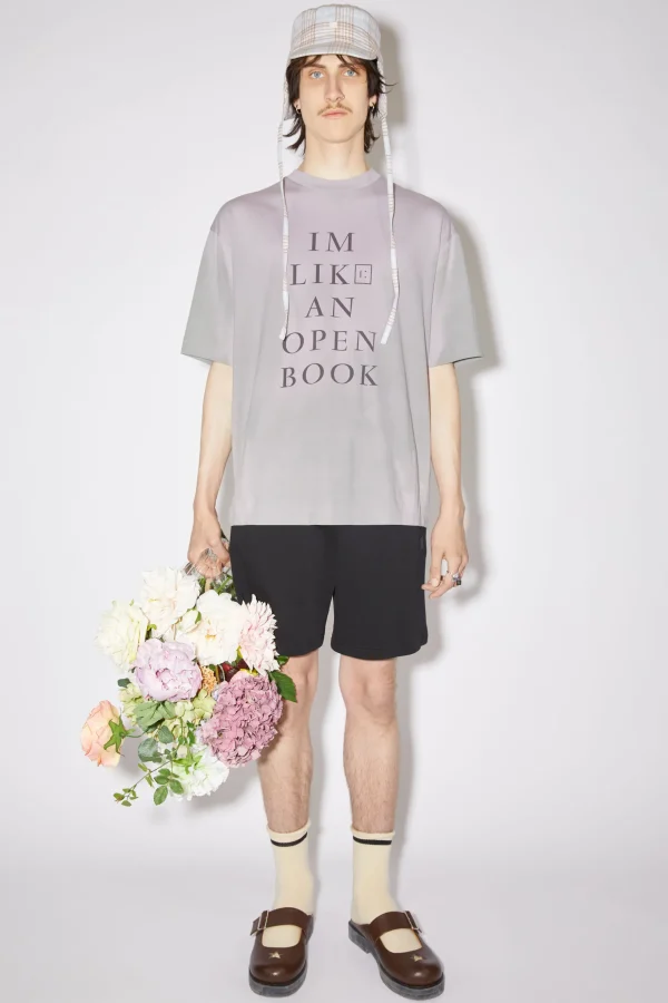 Warmereaktives T-Shirt Mit Print>Acne Studios New