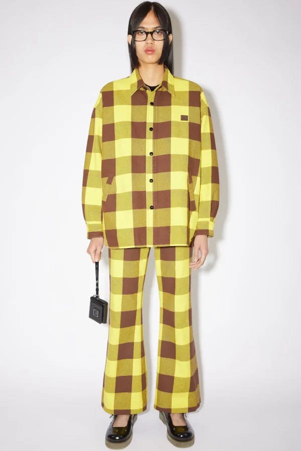 Wattierte Hemdjacke Mit Karomuster>Acne Studios Fashion