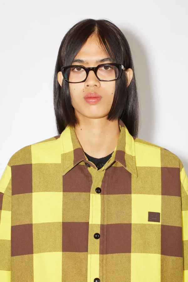 Wattierte Hemdjacke Mit Karomuster>Acne Studios Fashion