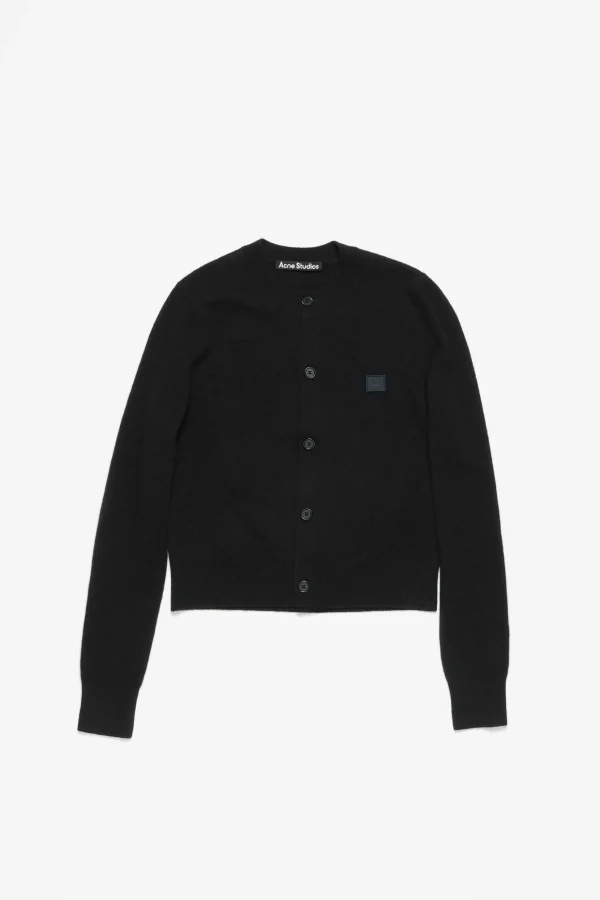 Wollcardigan Mit Rundhalsausschnitt>Acne Studios Shop