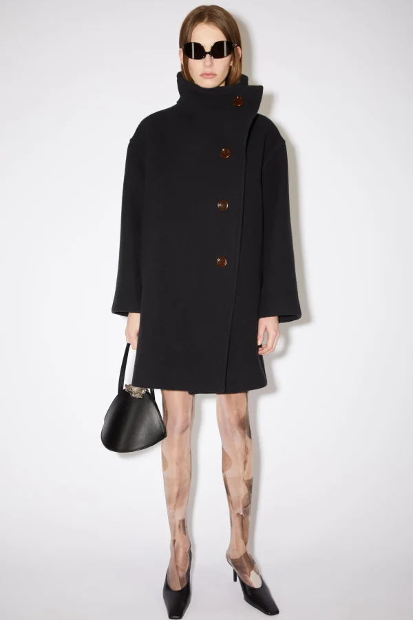 Wollmantel Mit Trichterkragen>Acne Studios New