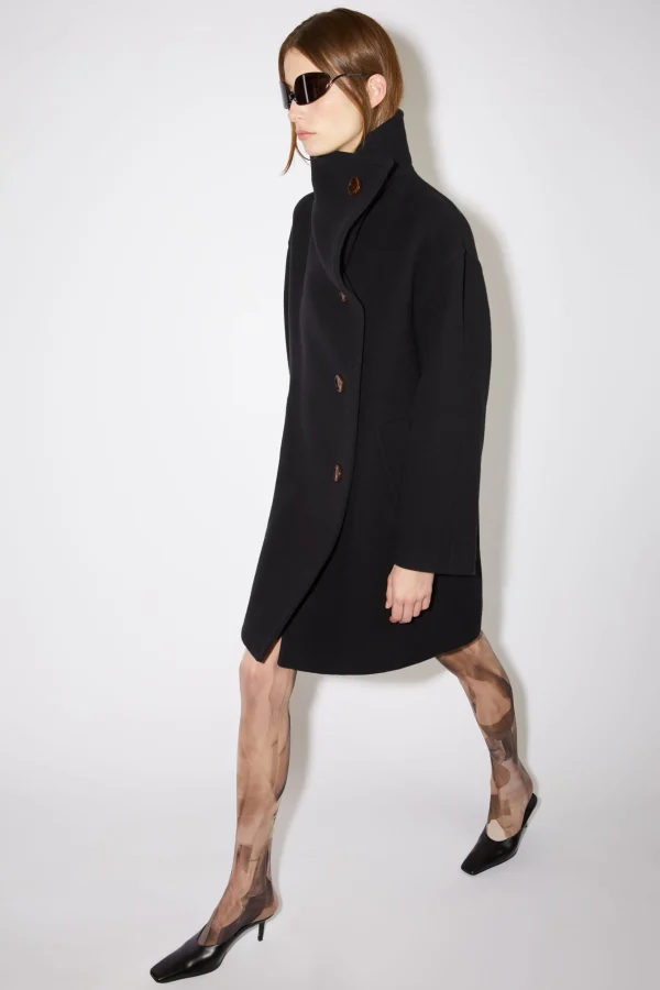 Wollmantel Mit Trichterkragen>Acne Studios New