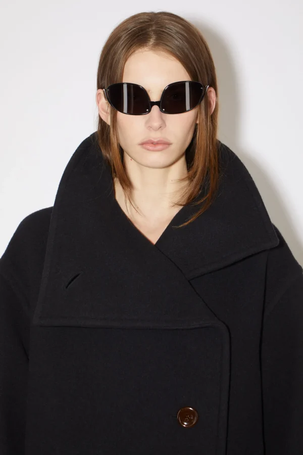 Wollmantel Mit Trichterkragen>Acne Studios New