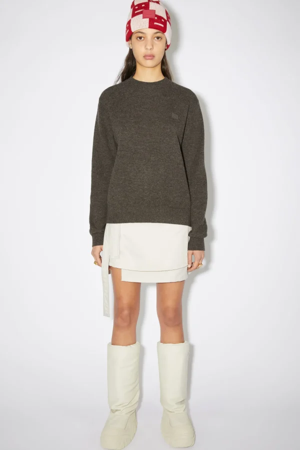 Wollpullover Mit Rundhalsausschnitt>Acne Studios Shop