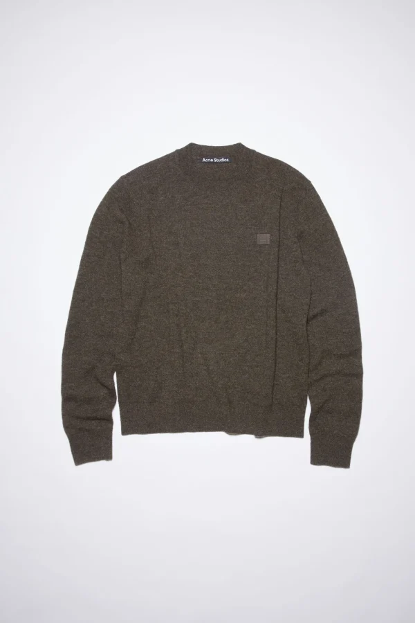 Wollpullover Mit Rundhalsausschnitt>Acne Studios Shop