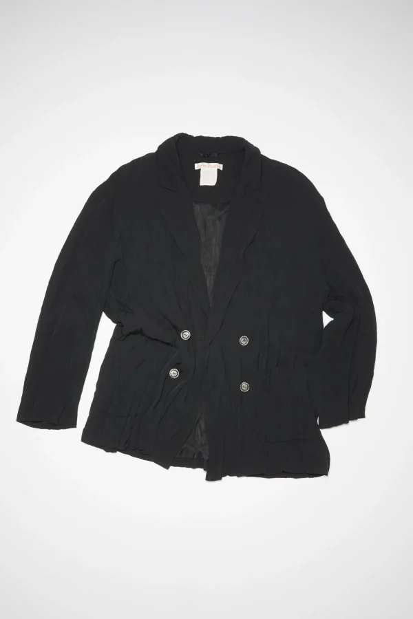 Zweireihige Jacke Aus Satin>Acne Studios Outlet