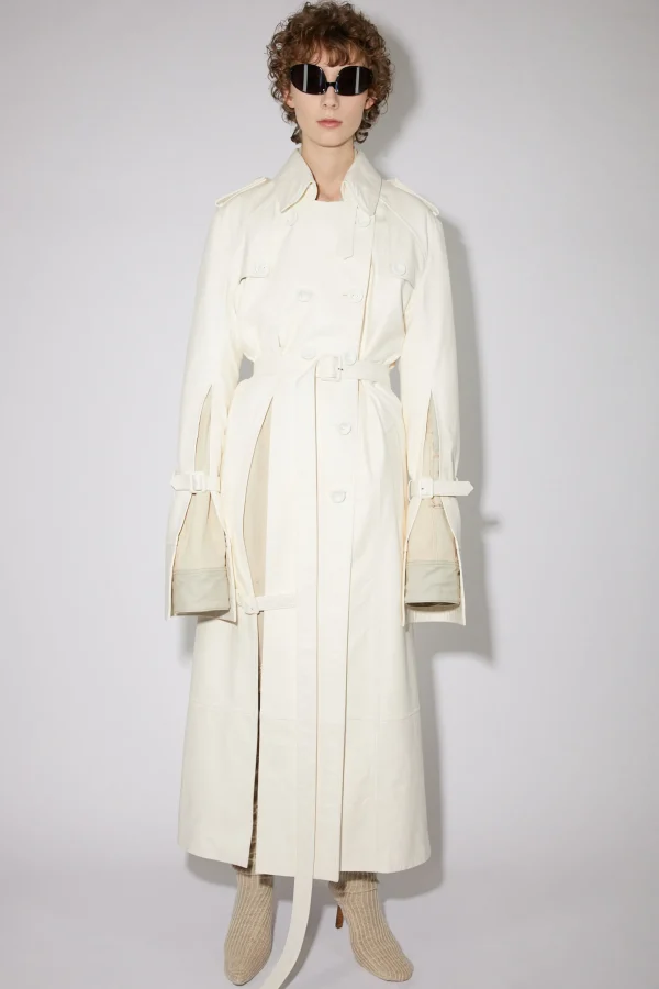 Zweireihiger Trenchcoat Aus Leder>Acne Studios Cheap