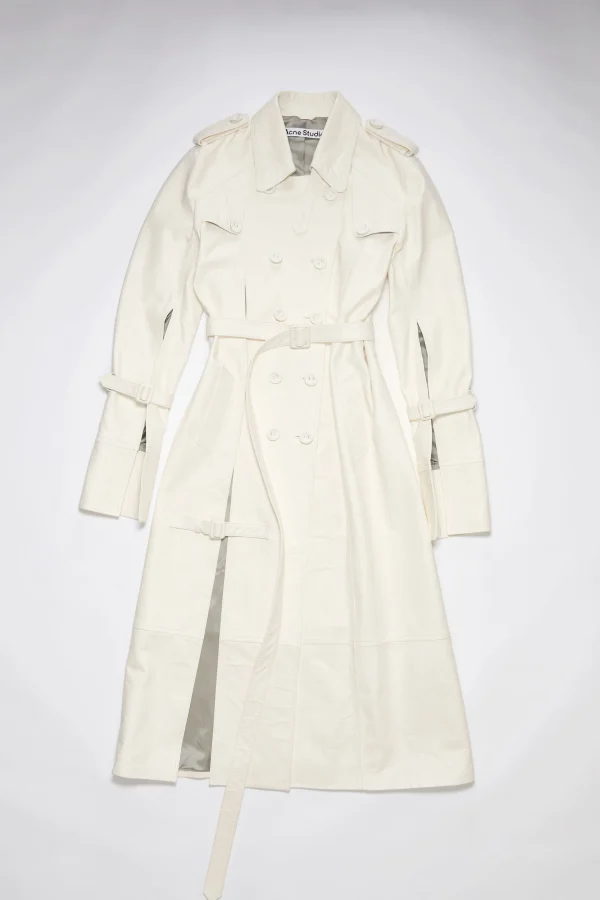 Zweireihiger Trenchcoat Aus Leder>Acne Studios Cheap